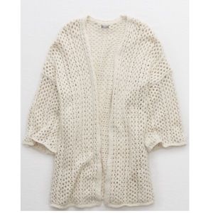 American Eagle open cardigan, S, cream.
